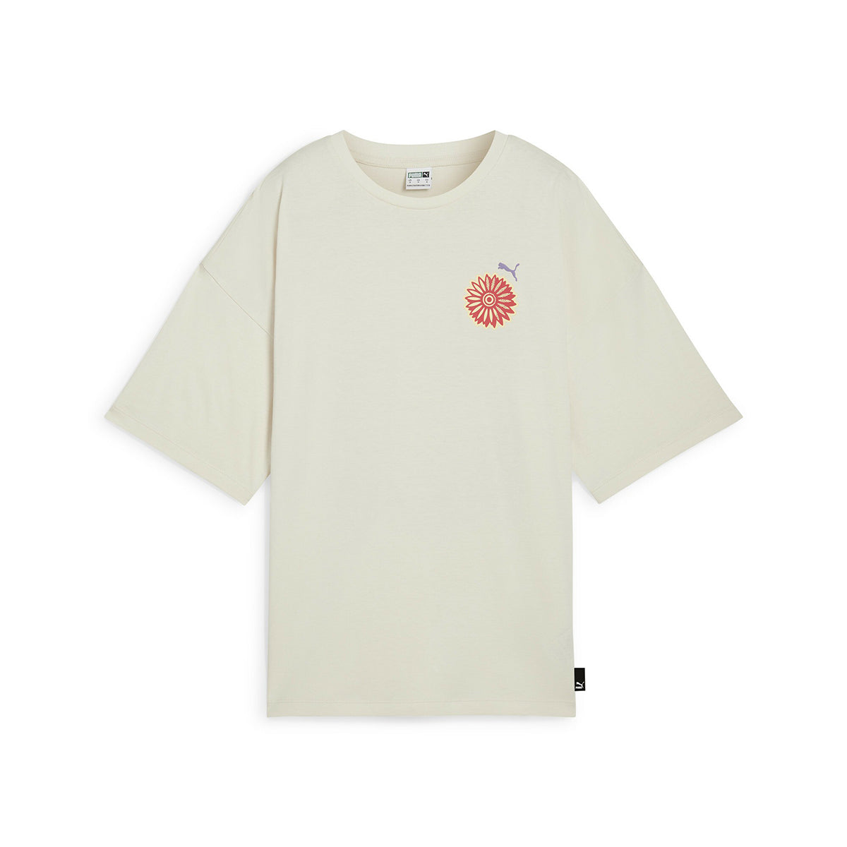 PUMA-GRAPHICS BLOOM OVERSIZED TEE ALPINE SNOW