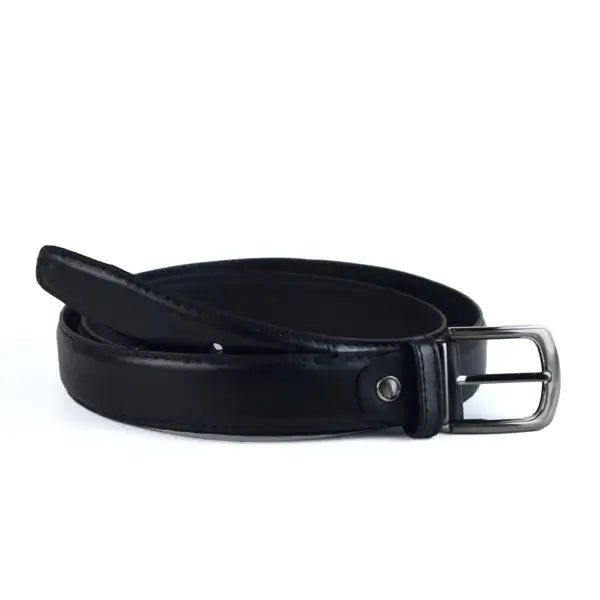 Leazus - Leather classic belt - B-121 BLACK