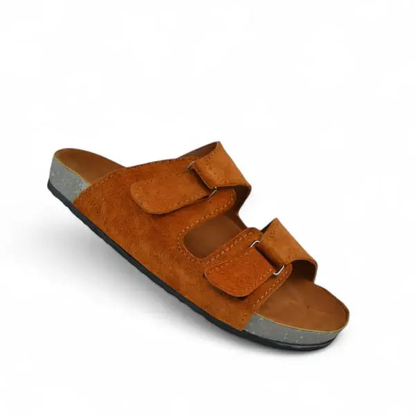 Leazus - Leather SnapLock Sandal - Havana