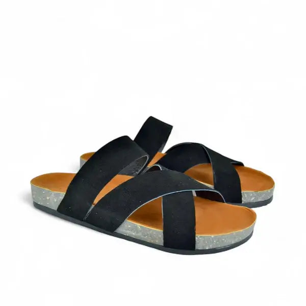 Leazus - Leather SnapXtra Sandal - Black