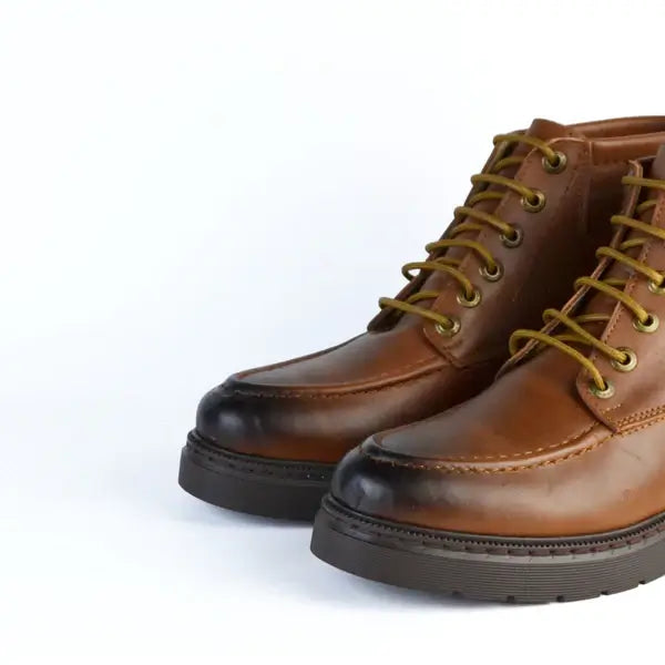 Leazus - Leather Bold Halfboot - 8000 MIX HAVAN