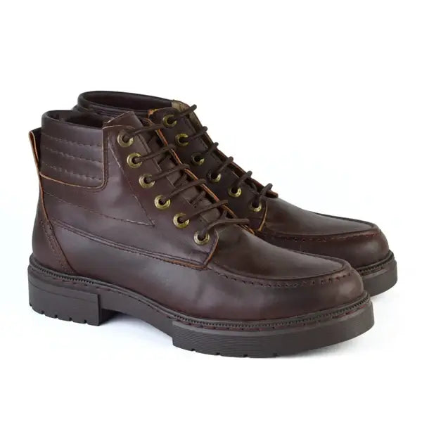 Leazus - Leather Bold Halfboot- 8000 BROWN