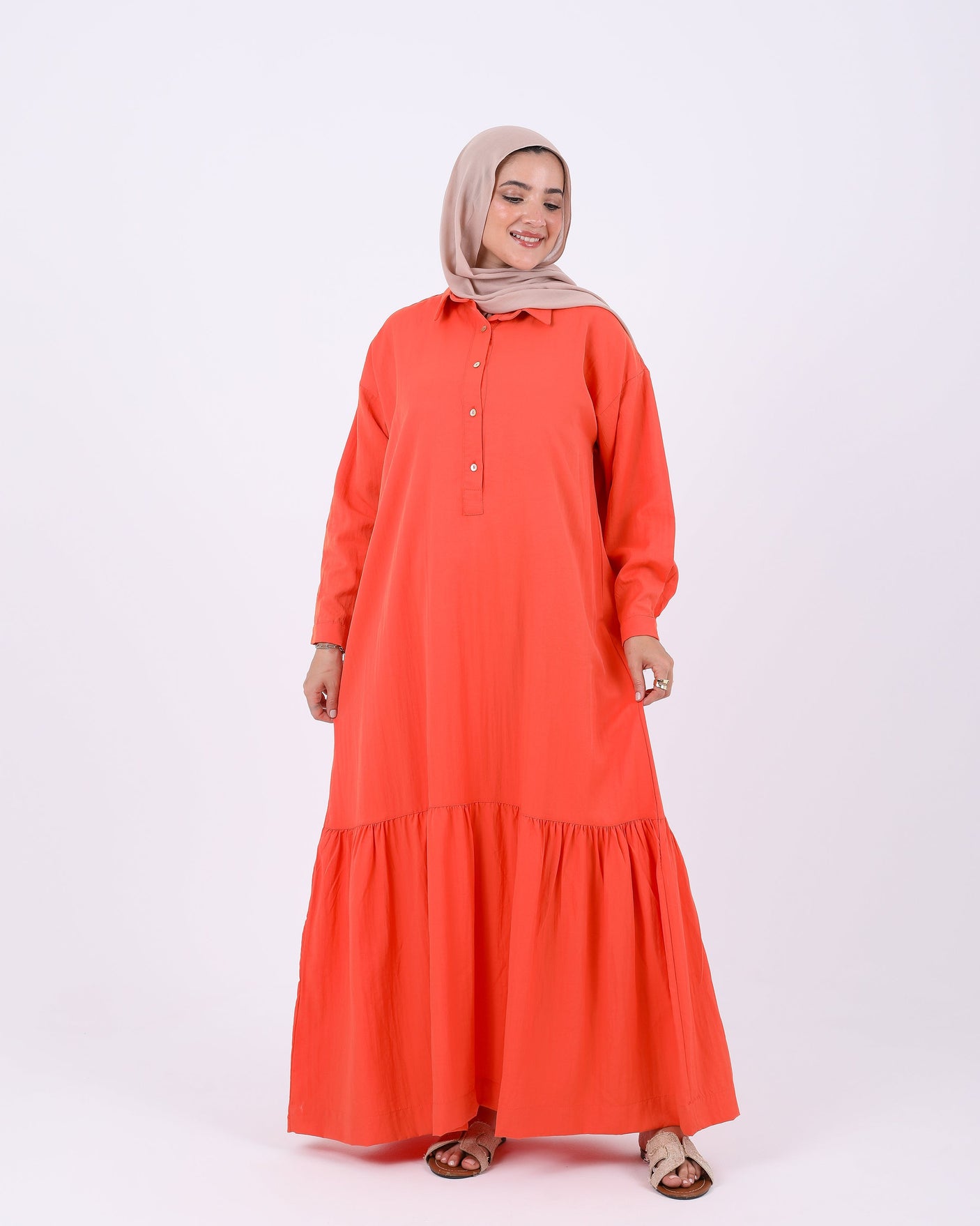 Just for Women - Half Buttons Dress