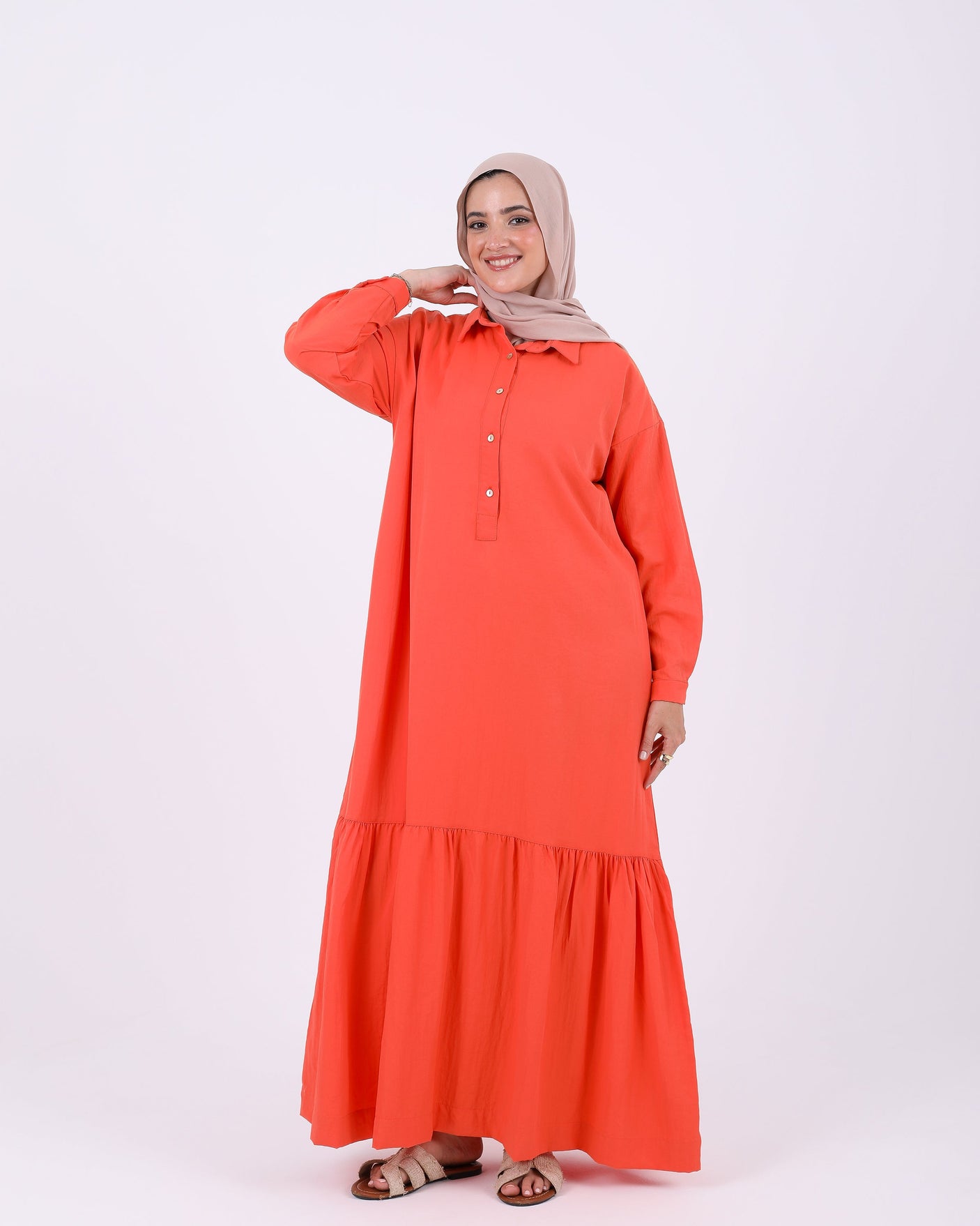 Just for Women - Half Buttons Dress