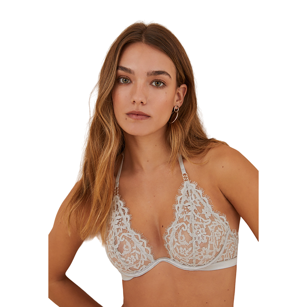 Women Secret - PRETTY Lace bra with neck strap and sequins - Sold by FIG
