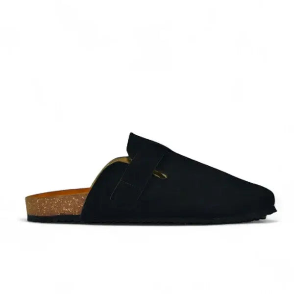 Leazus - Leather SnapClog - Black