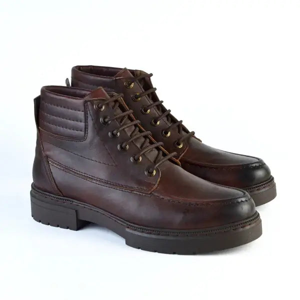 Leazus - Leather Bold Halfboot - 8000 MIX BROWN