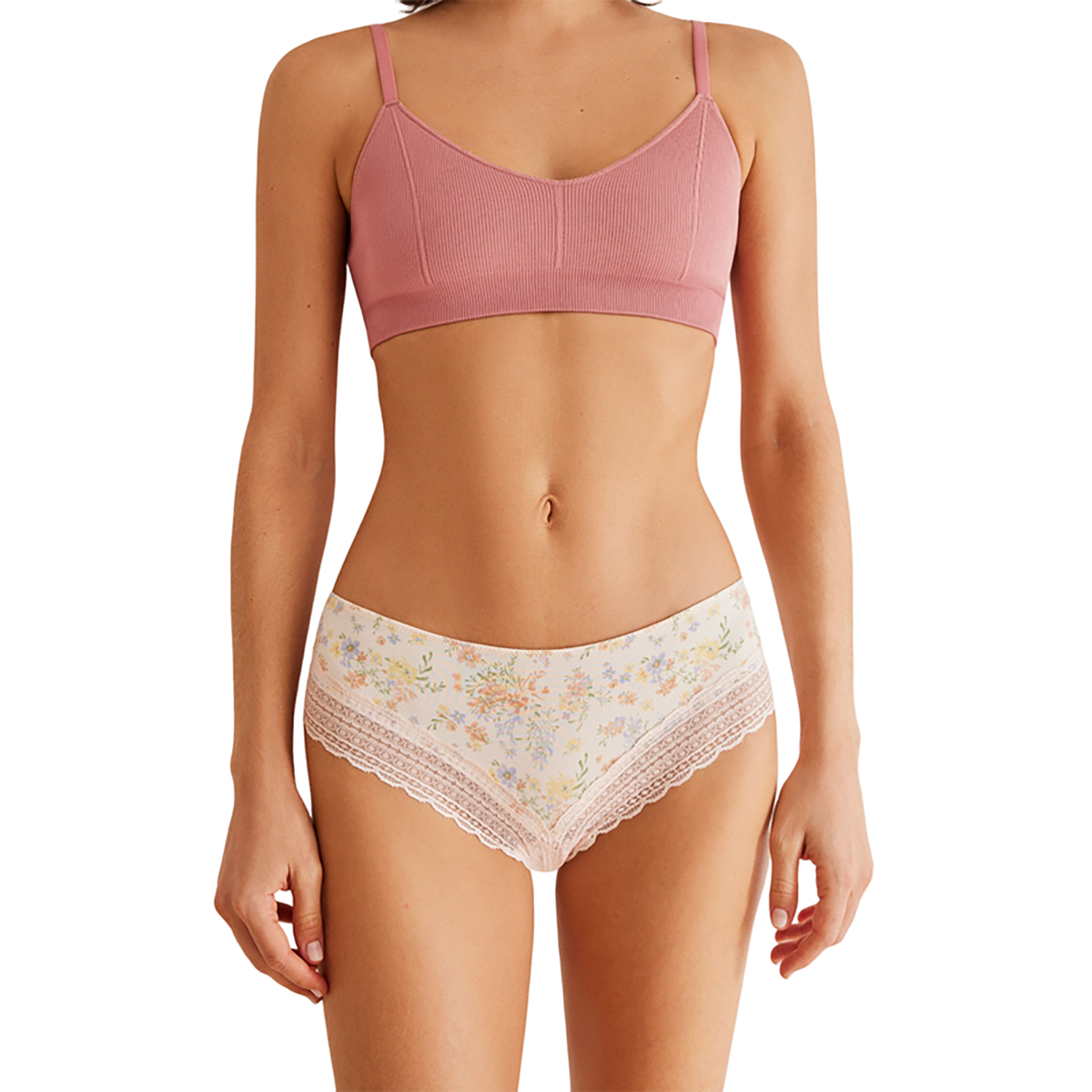 Women Secret - Wide floral lace Brazilian panties - Sold by FIG