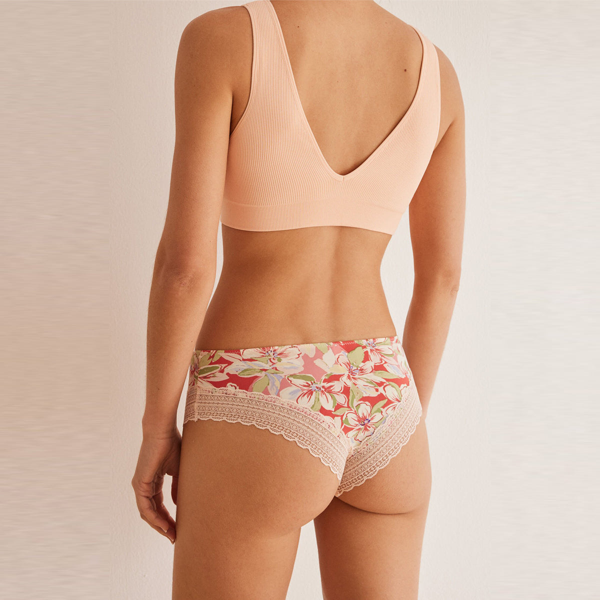 Women Secret - Wide Brazilian panties with floral lace - Sold by FIG