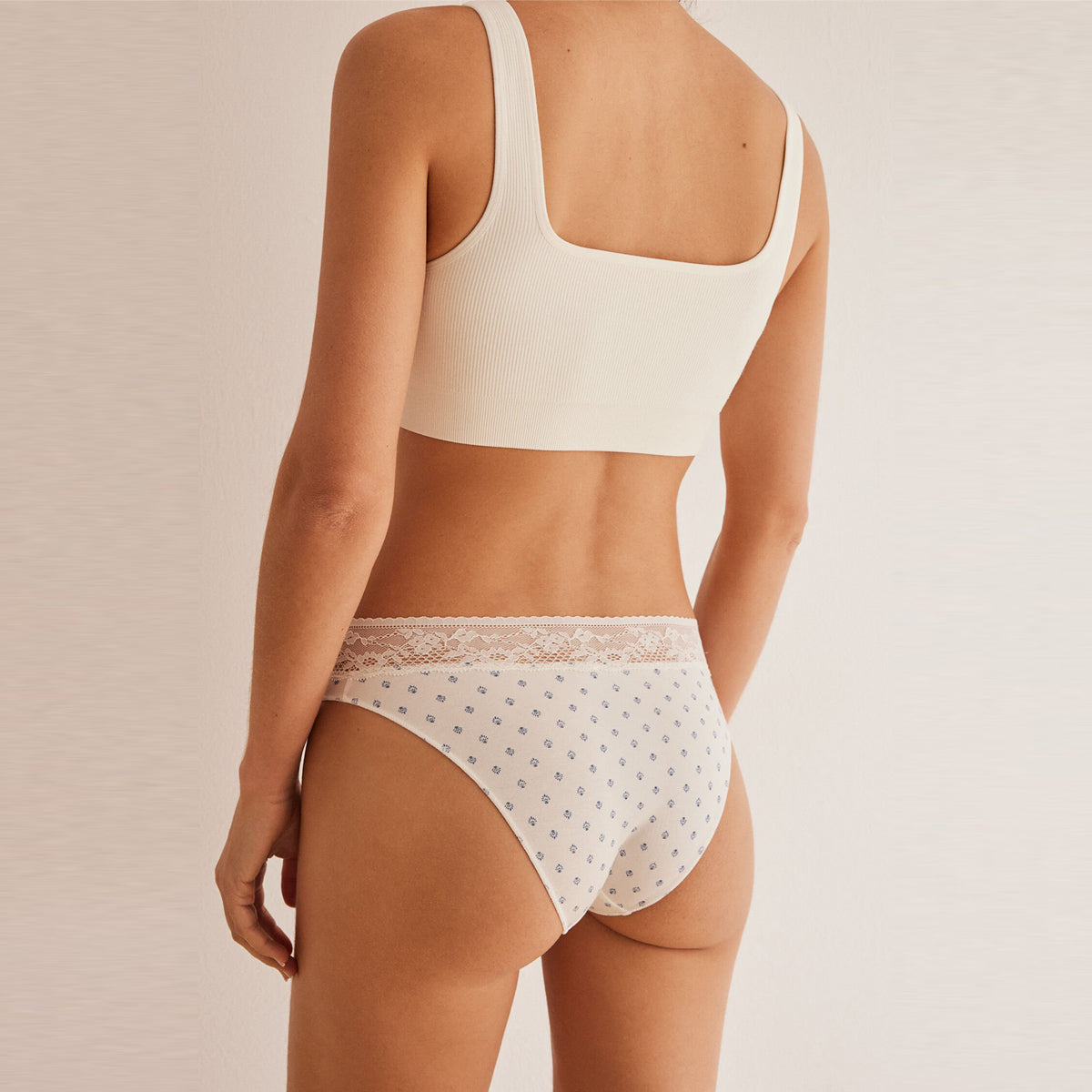 Women Secret - Printed lace cotton panties - Sold by FIG