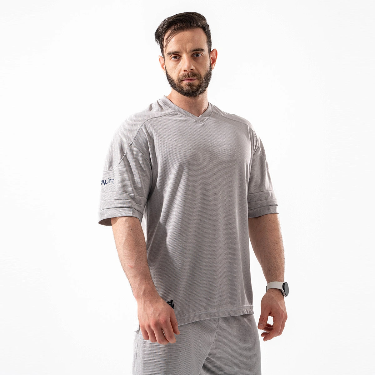 تاور - تي شيرت رياضي بقصه فضفاضه للرجال