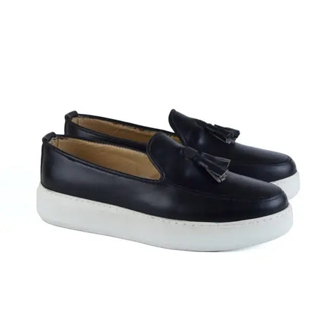 Leazus - leather Smart Casual Shoes - 3020 BLACK