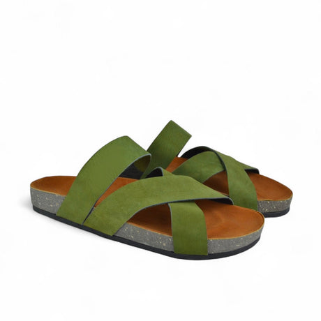 Leazus - Leather SnapXtra Sandal - Olive