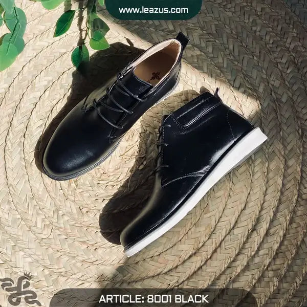 Leazus - Leather Flat Ankle Boot - 8001