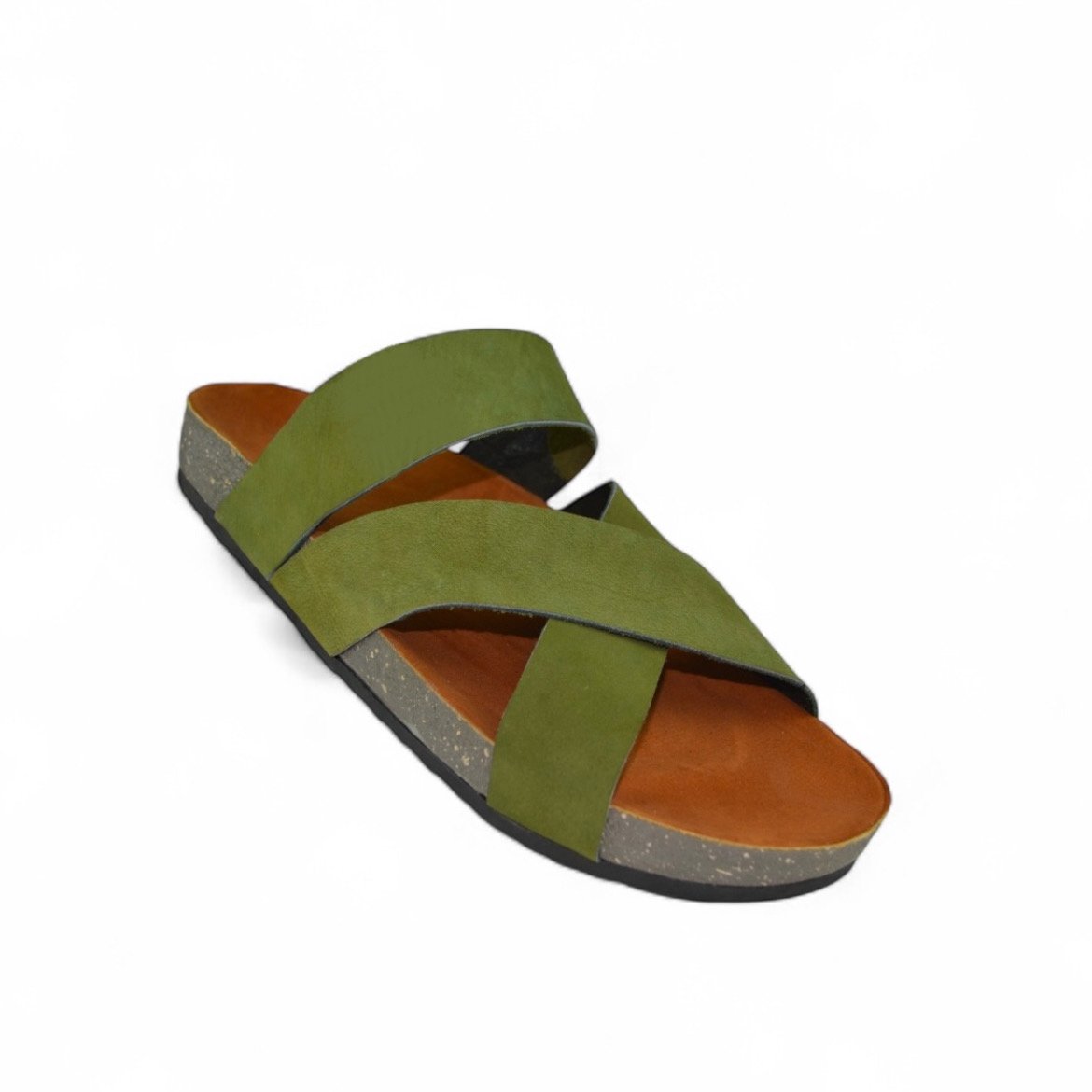 Leazus - Leather SnapXtra Sandal - Olive