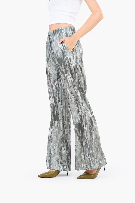 Clue - Printed Wide-Leg Pants