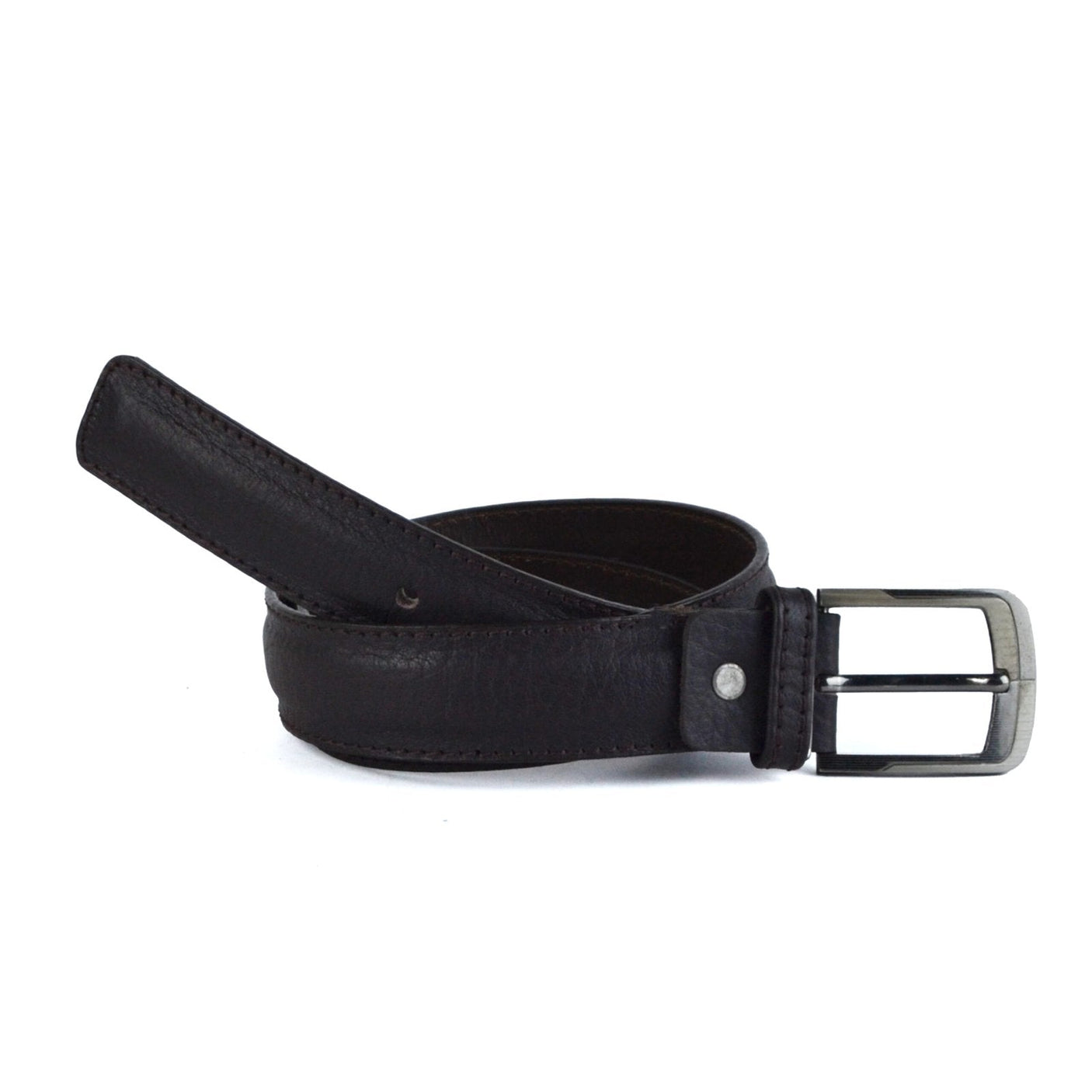 Leazus - Leather Semi formal belt - B-12 DARK BROWN