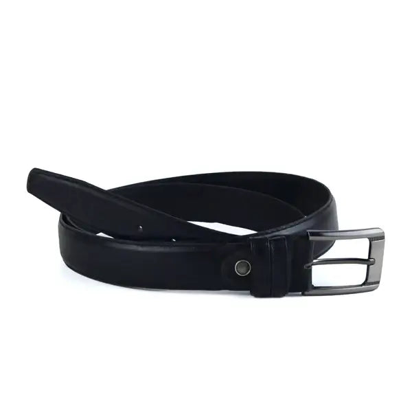 Leazus - Leather classic belt - B-121 BLAC