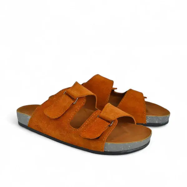 Leazus - Leather SnapLock Sandal - Havana