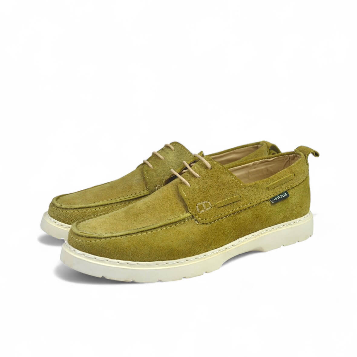 Leazus - Leather Boat Shoes - S-Beige