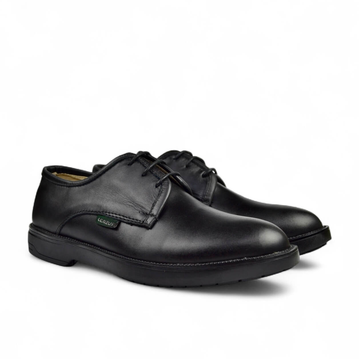 Leazus - Everyday Derby Shoes - Black