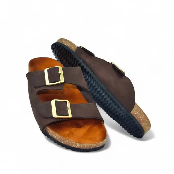 Leazus - Leather SnapDue Sandal - Brown