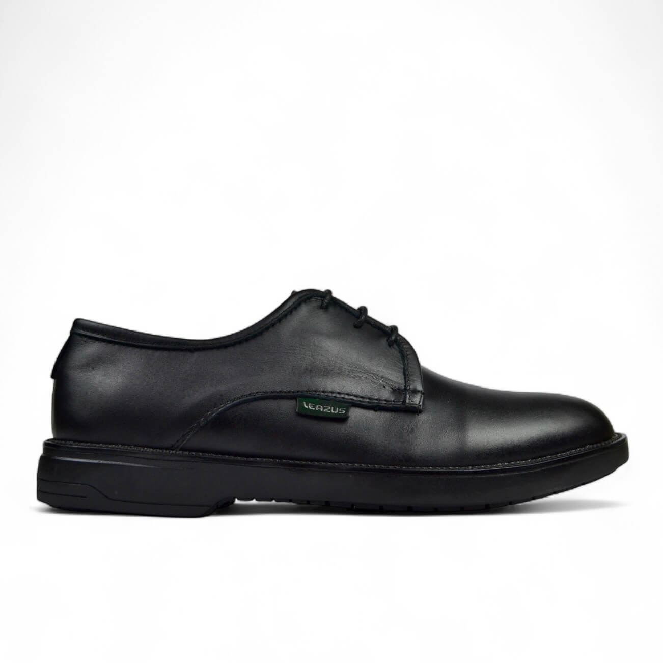 Leazus - Everyday Derby Shoes - Black