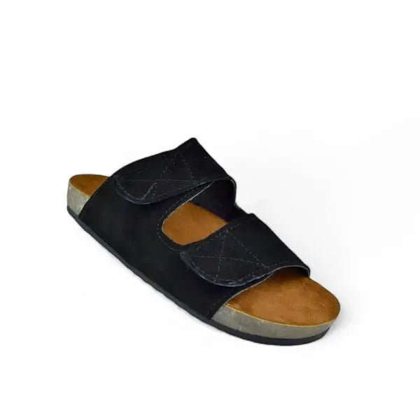 Leazus - Leather SnapGo Sandal - Black