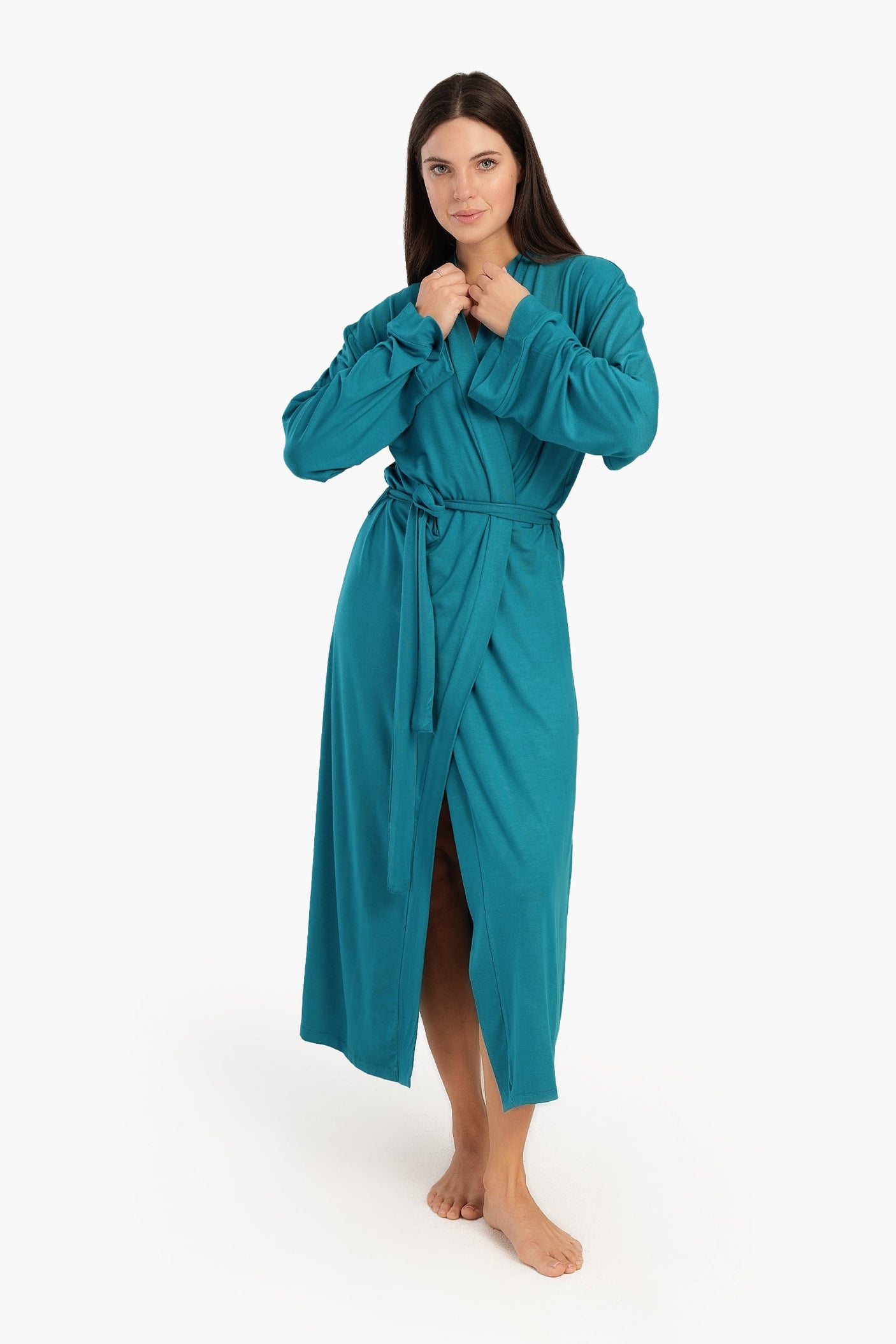 Carina - Long Sleeves Plain Robe