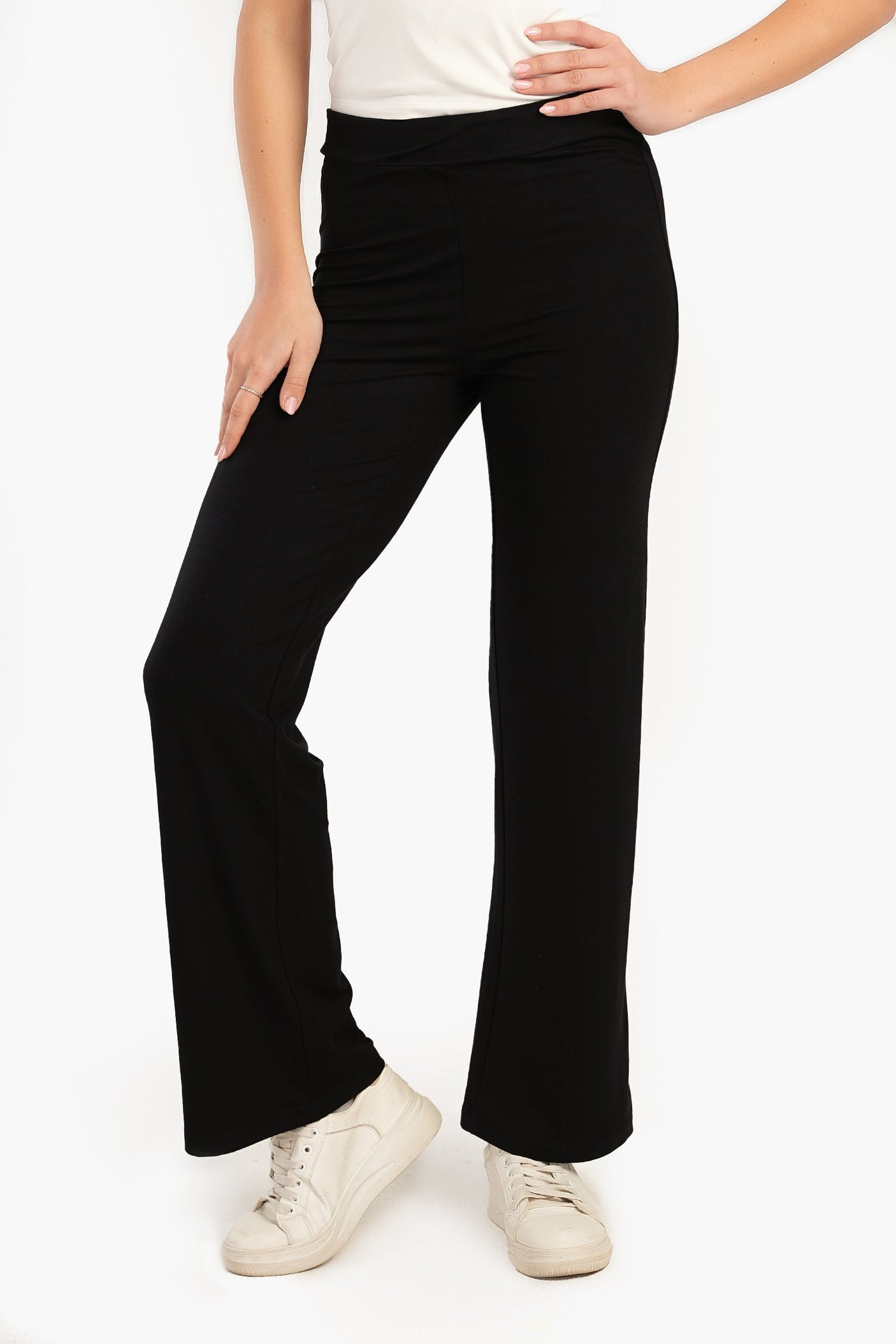 Carina - Straight Cut Solid Pants