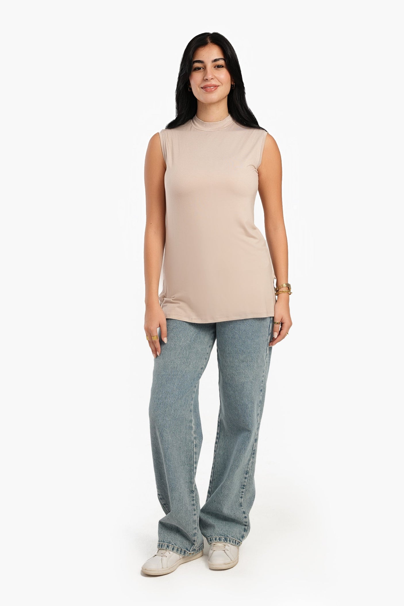 Carina - Sleek Viscose Sleeveless Top