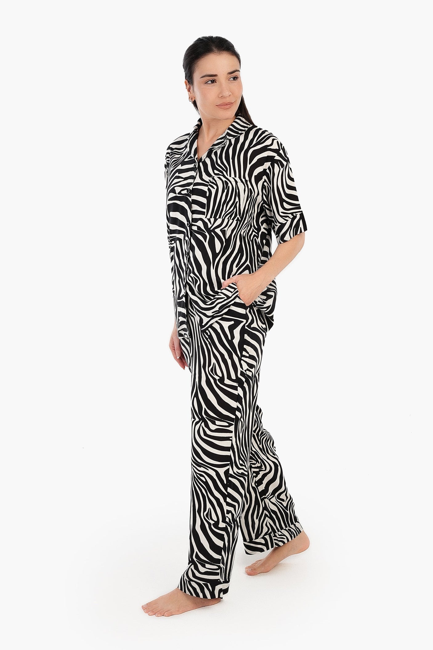 Carina - Zebra Print Pyjama Set
