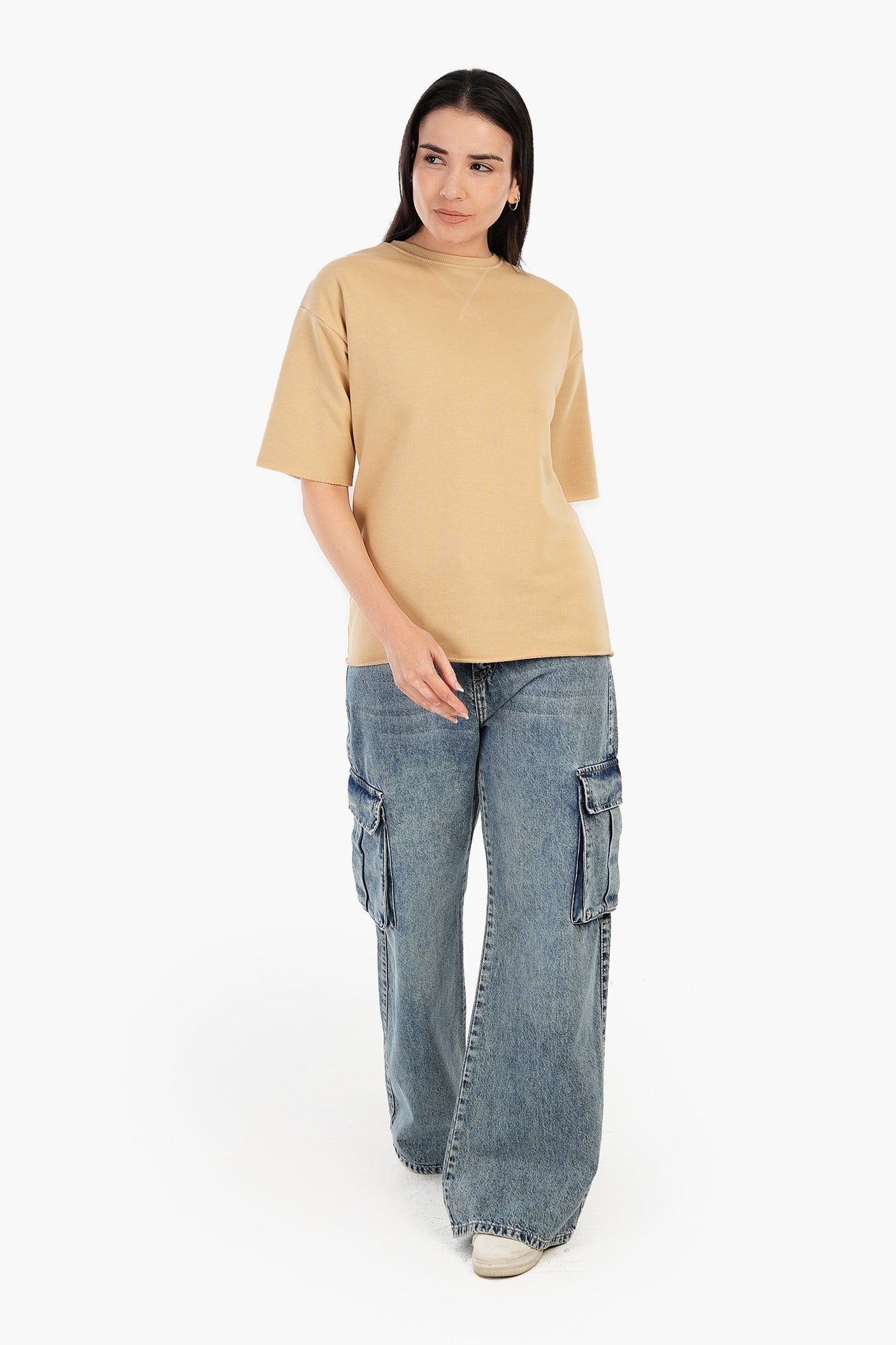 Carina - Ribbed Crew Neck T-Shirt