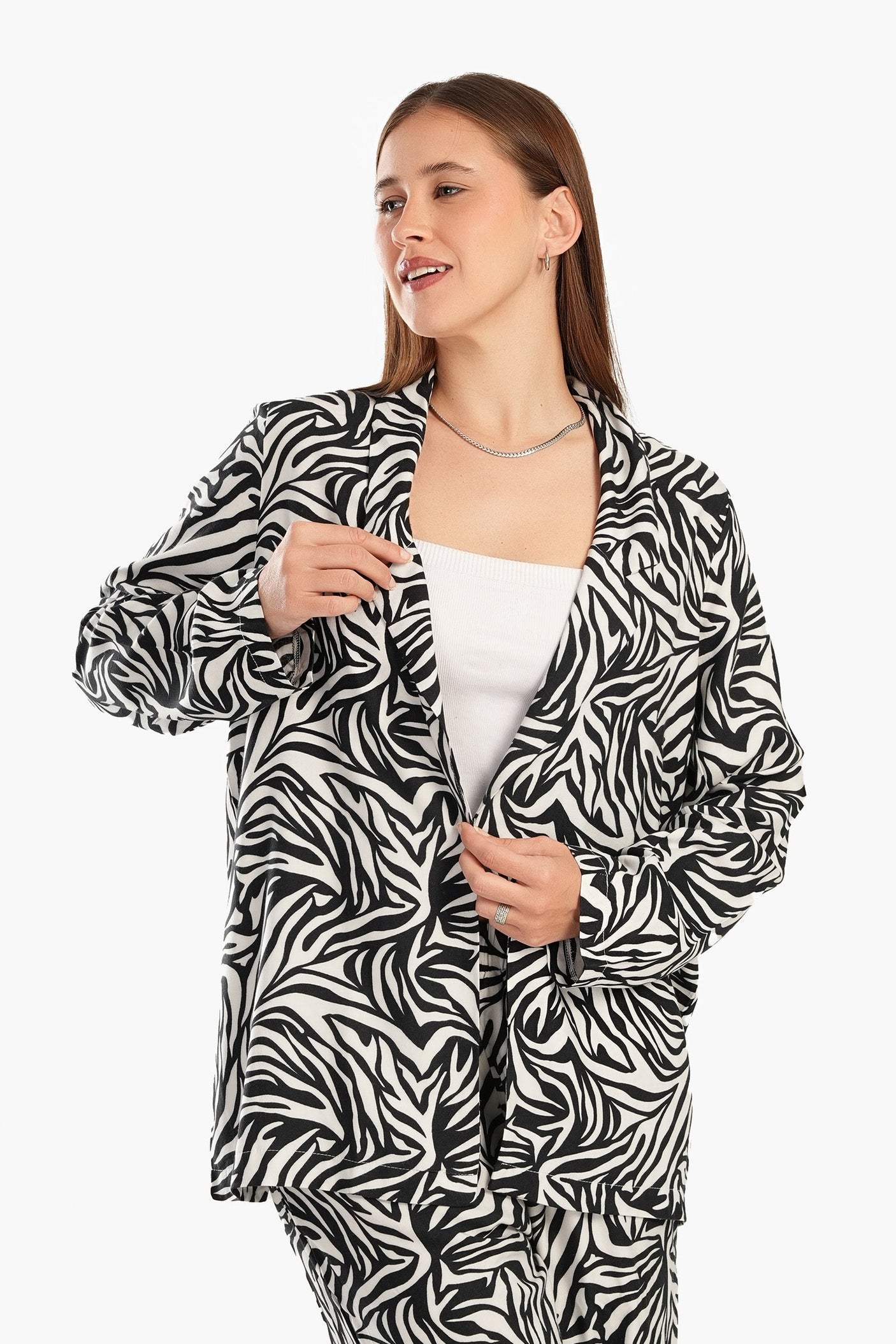 Clue - All Over Animal Print Blazer