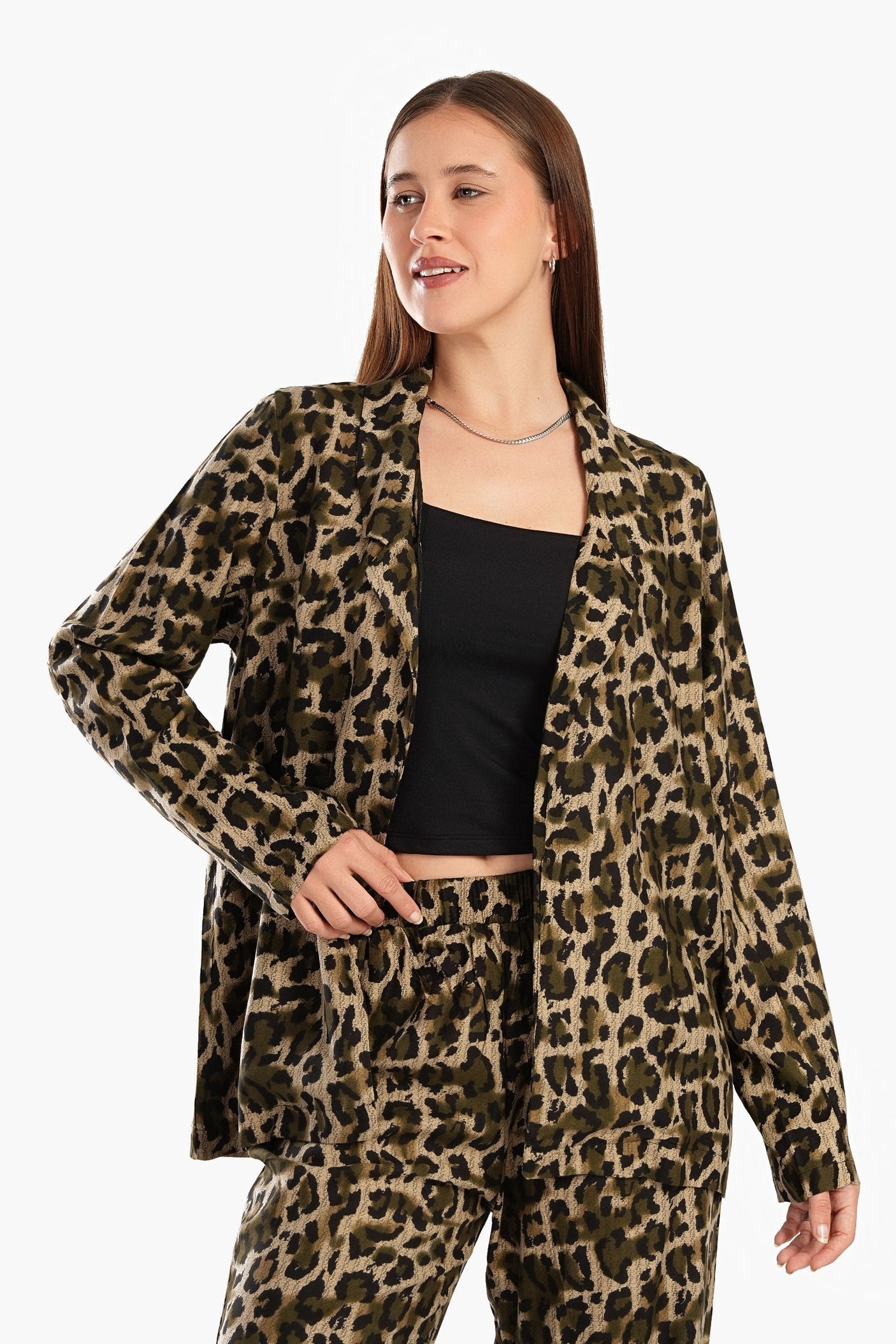 Clue - All Over Animal Print Blazer