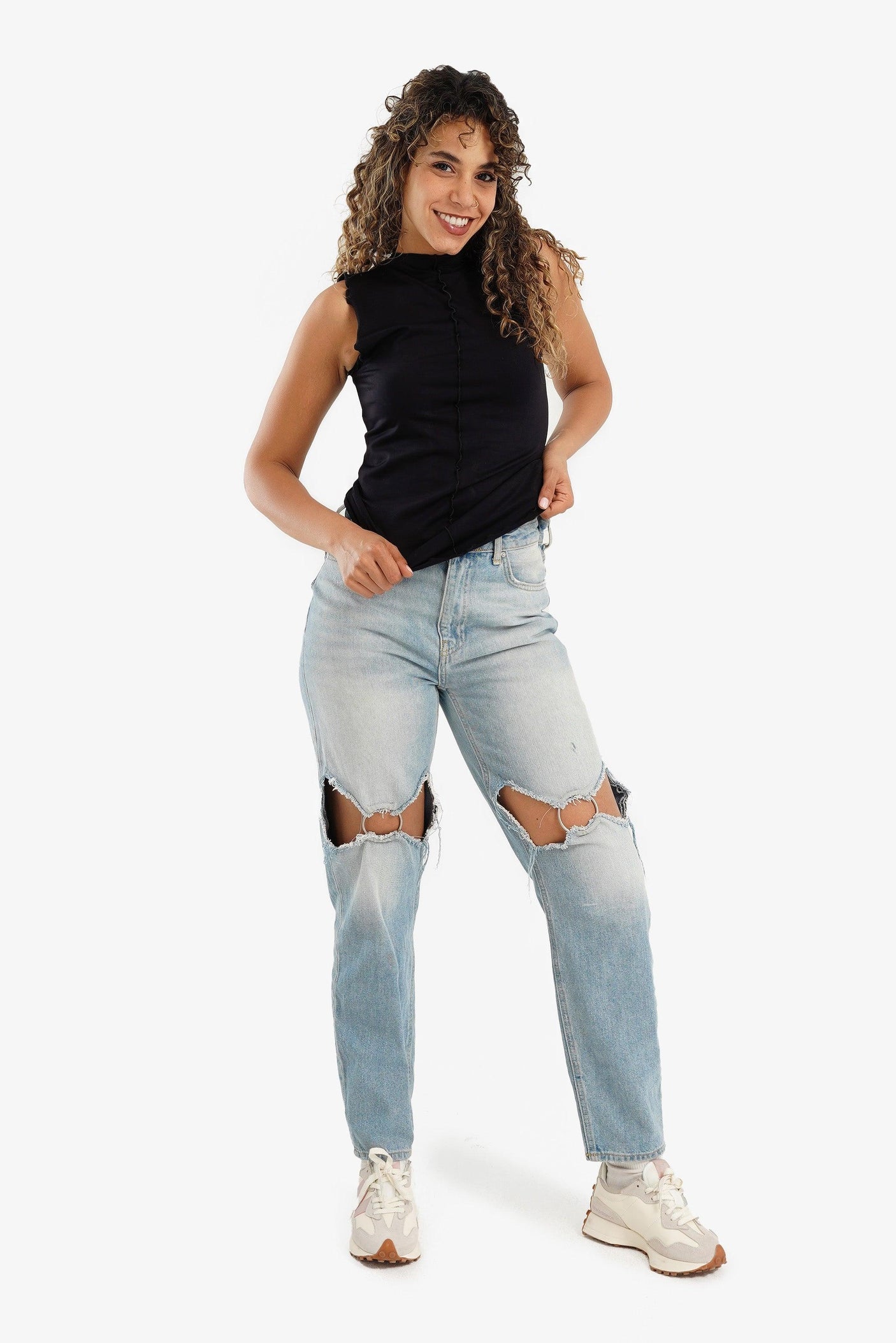 كارينا - توب كت بشريط بارز من النص