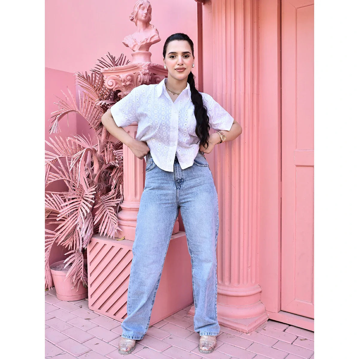 أتمني - بنطلون استريت  سادة