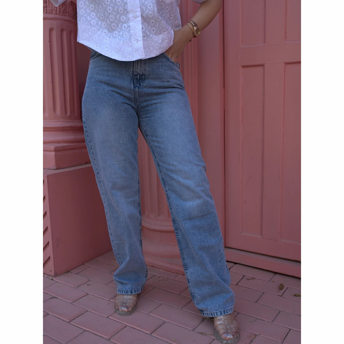 أتمني - بنطلون وايدليج جينز