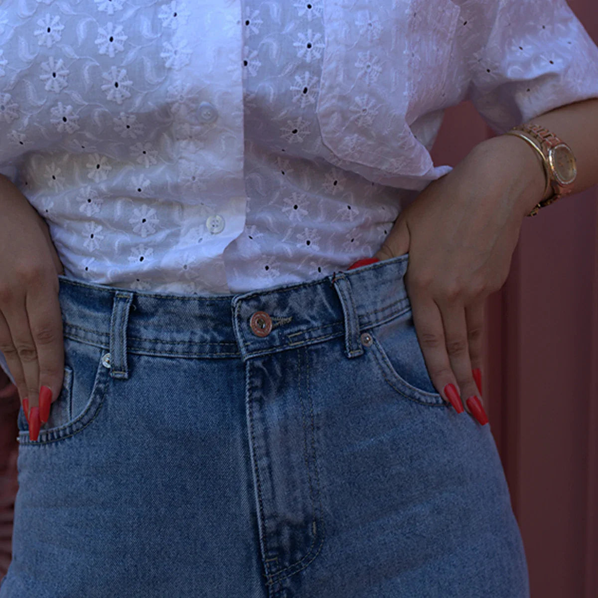 أتمني - بنطلون وايدليج جينز