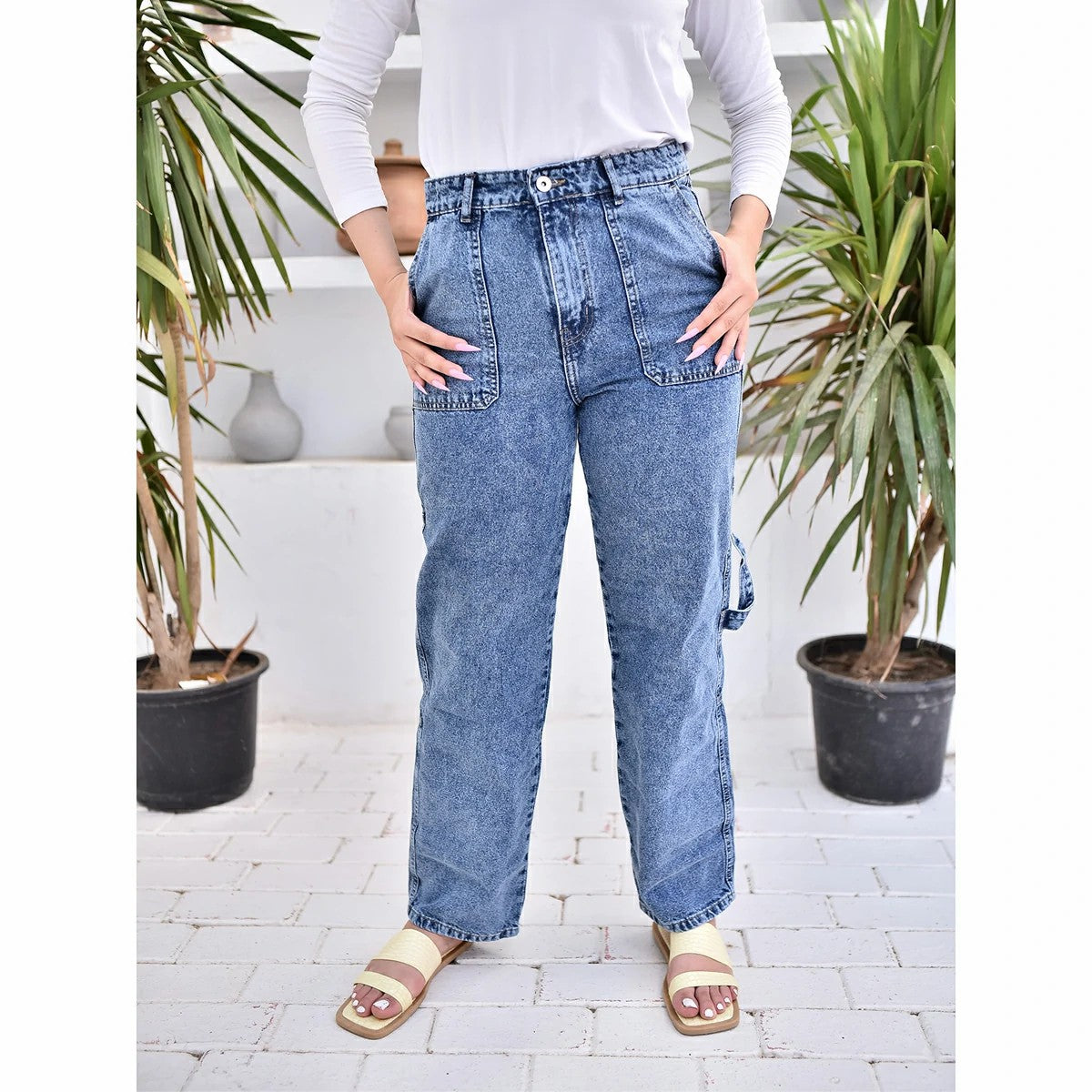 أتمني - بنطلون استريت  بحبل