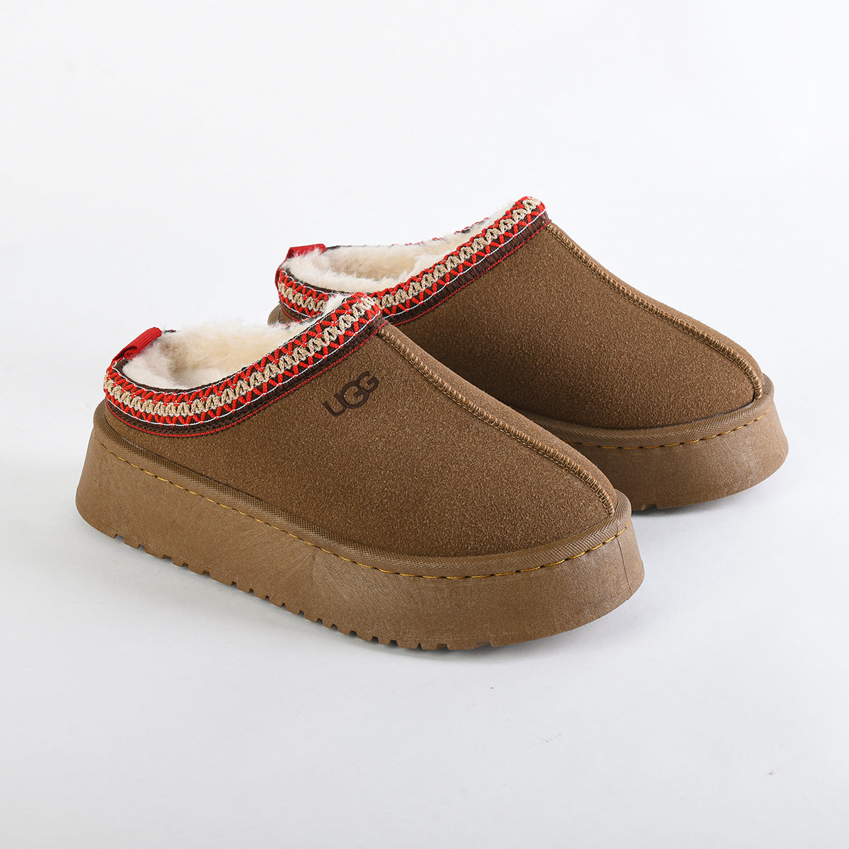 بوت برقبه للكاحل مبطن فرو للنساء