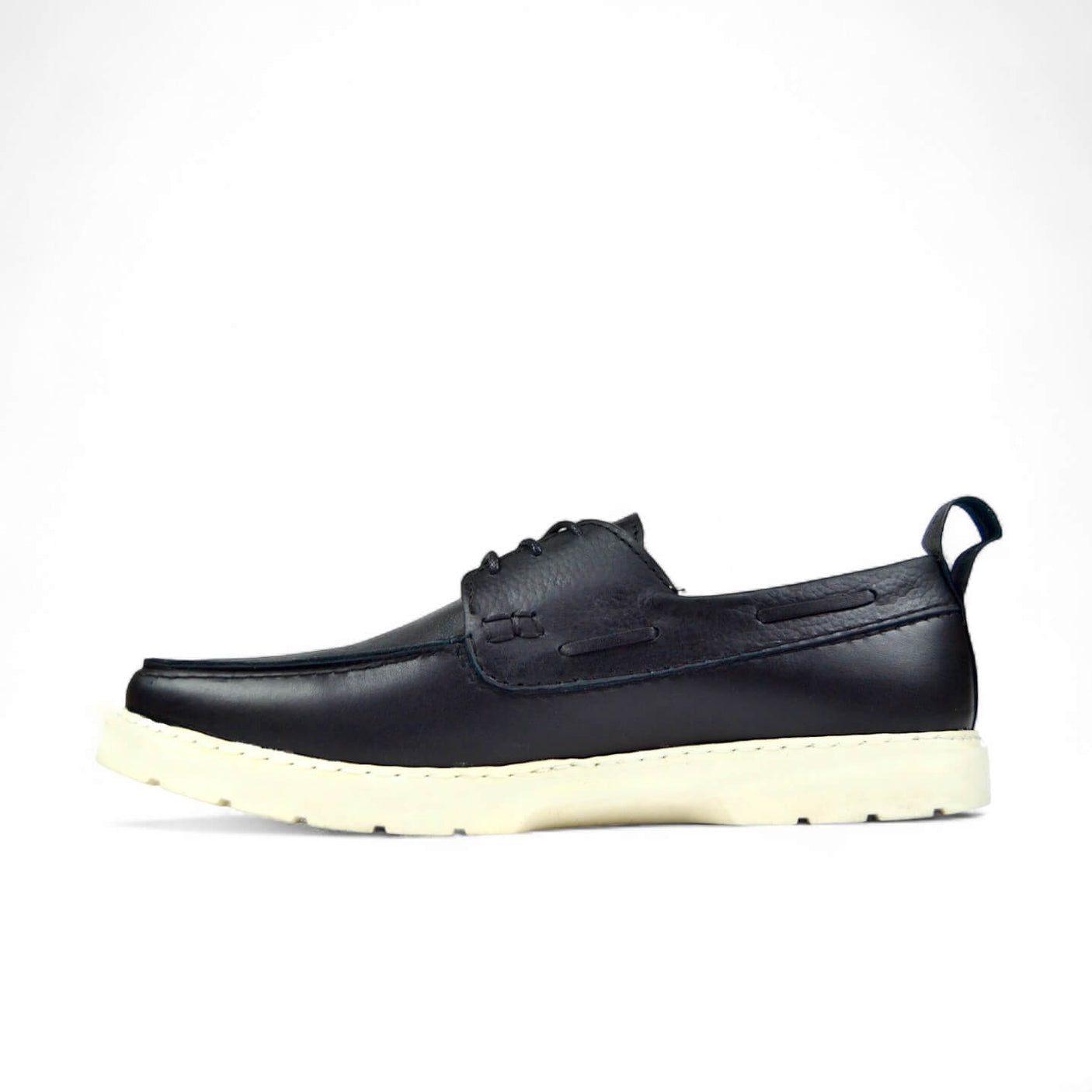 Leazus - Leather Boat Shoes - Black