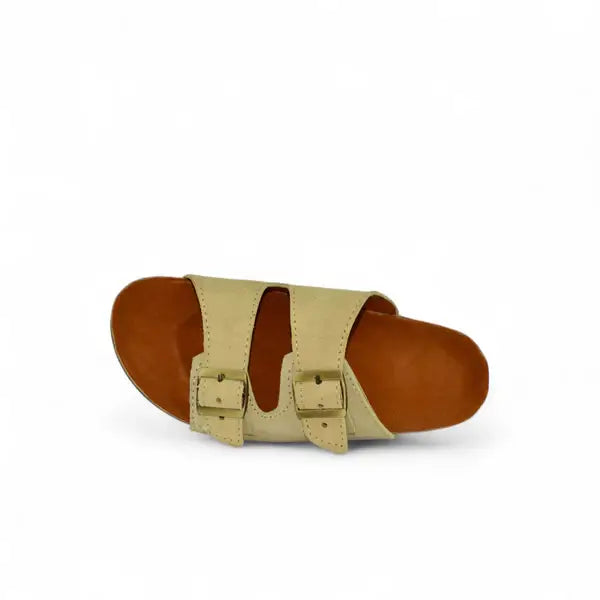 Leazus - Leather SnapDue Sandal - Beige