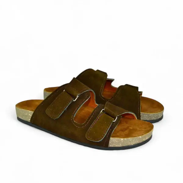 Leazus - Leather SnapLock Sandal - Brown