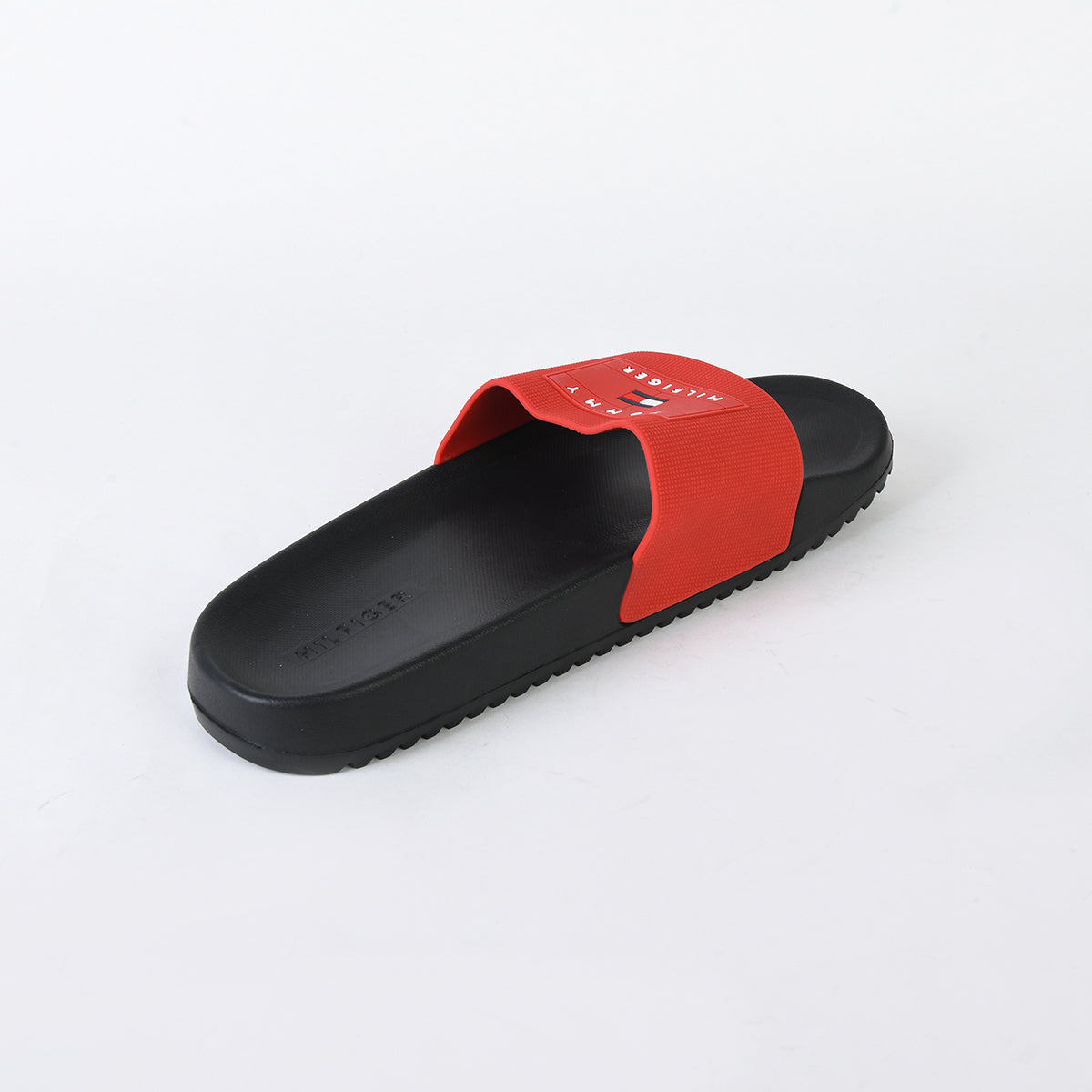 شبشب بشعار تومي هيلفيغر للرجال - أسود