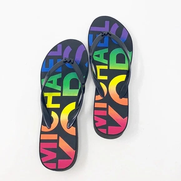 مايكل كورس - شبشب سهل الأرتداء مطبوع بشعار الماركة للنساء