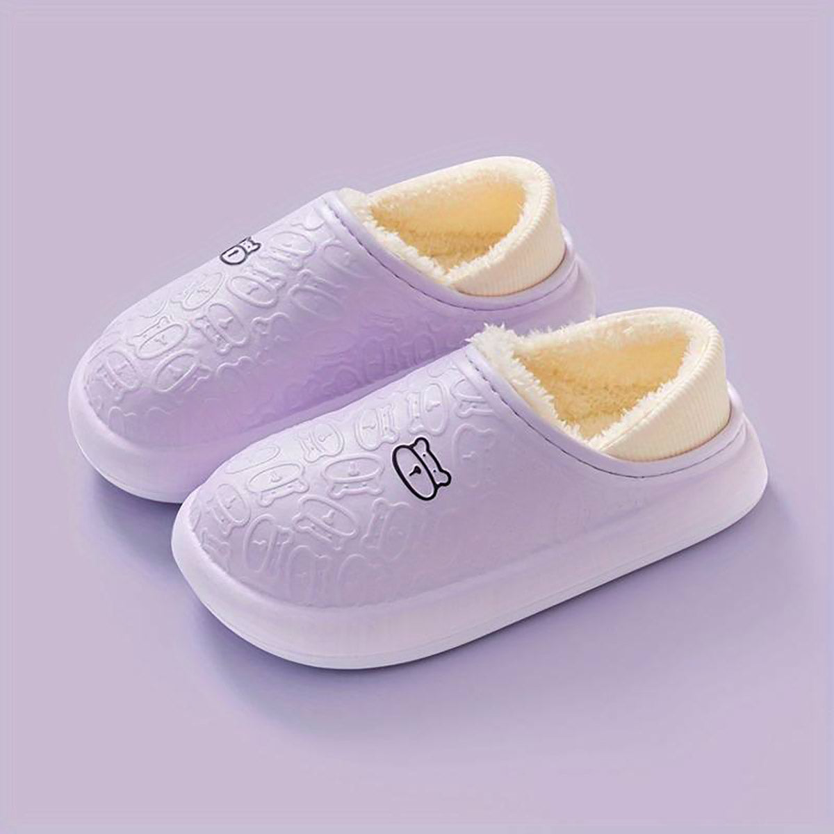 إتمني - شبشب مريح مقاوم للماء بنمط منقوش للنساء