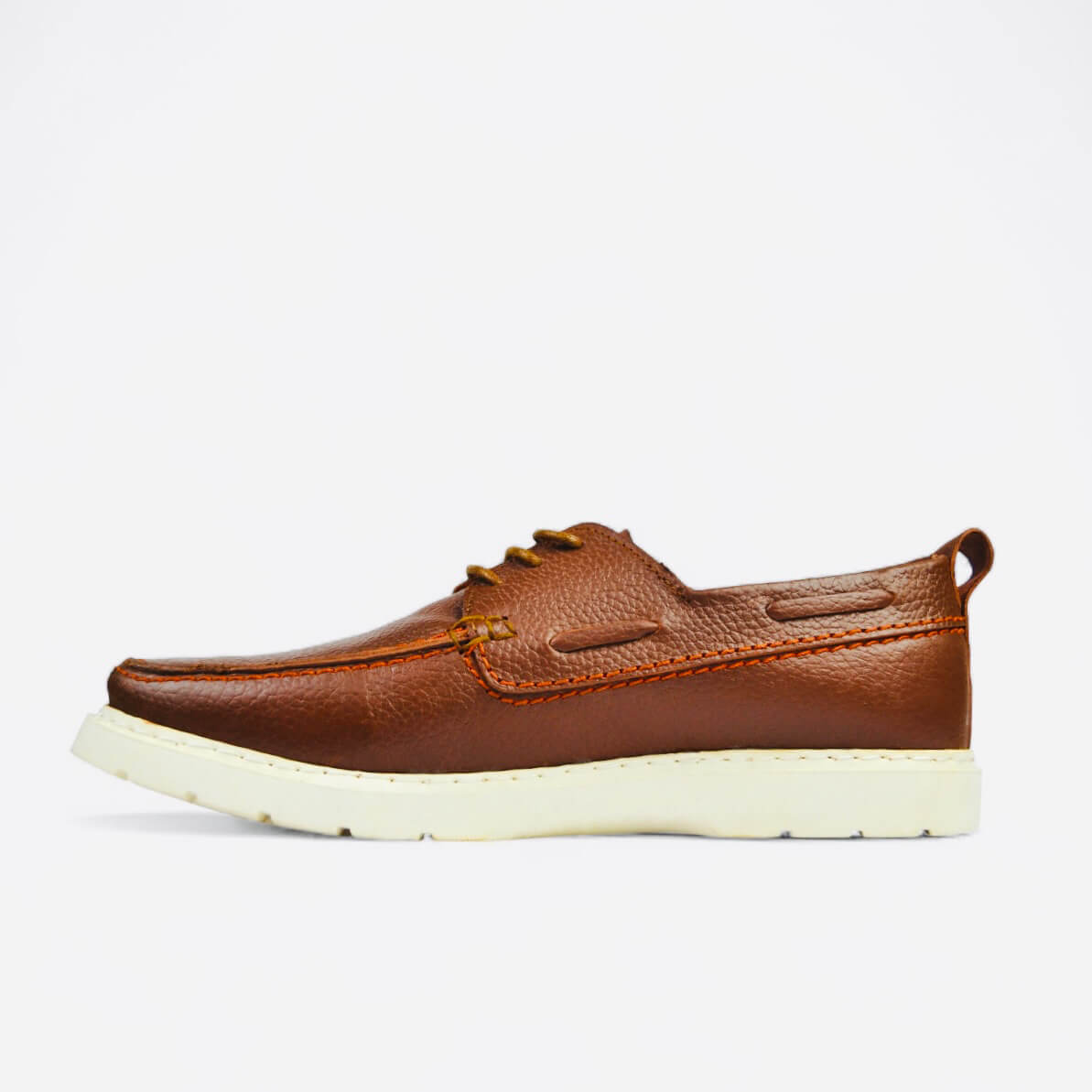 Leazus - Leather Boat Shoes - Havana