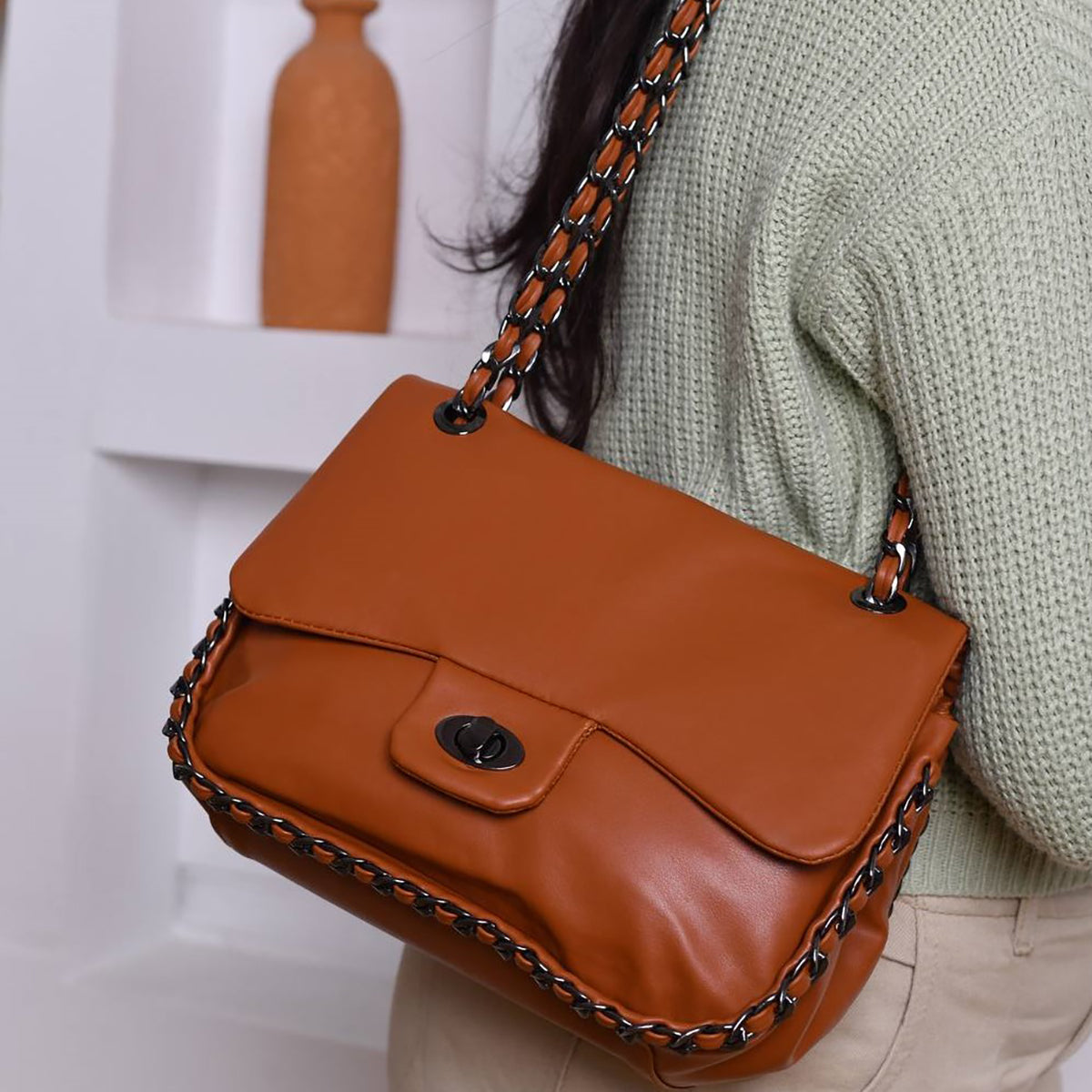 Booria - Women Hand Bag with Cross Hand