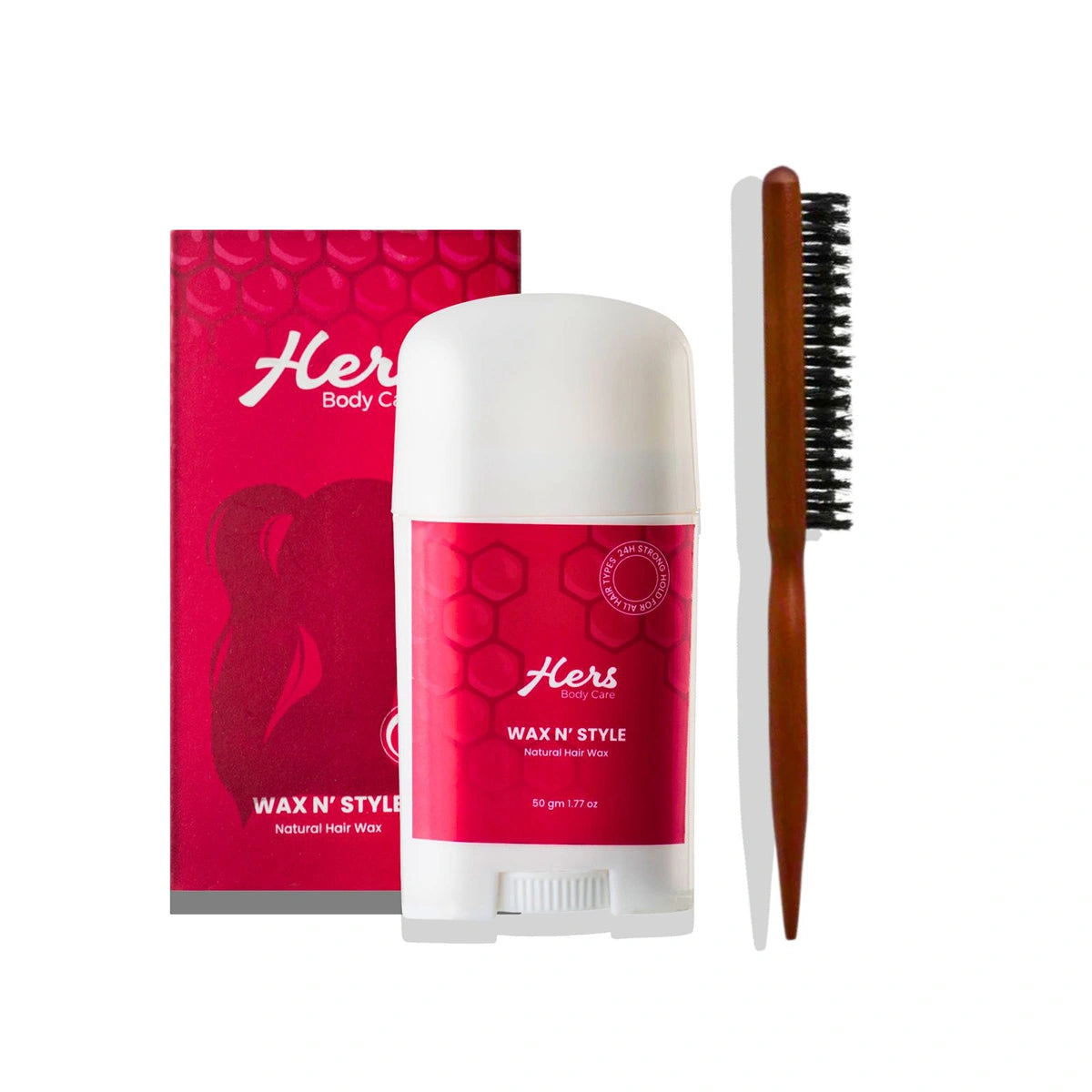 Hers - Wax N Style + Sleek Hair Brush